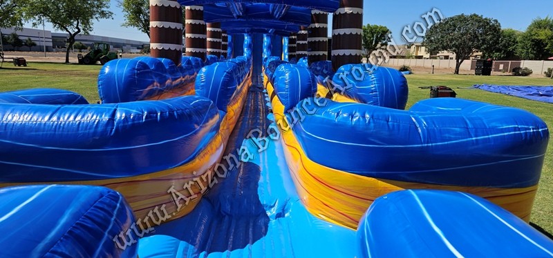 Blue Turbulence three lane water slide rental Phoenix AZ